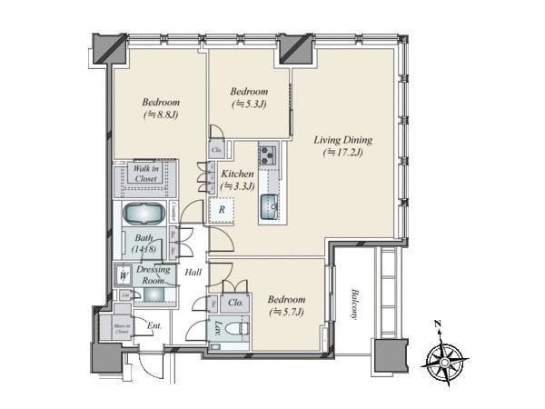 白金ザ・スカイ 東棟 3812