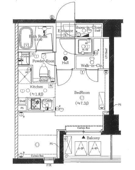 ガリシア新宿西落合 5階 502 間取り図