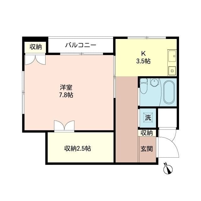 ピア豪徳寺Ⅱ 204 間取り図
