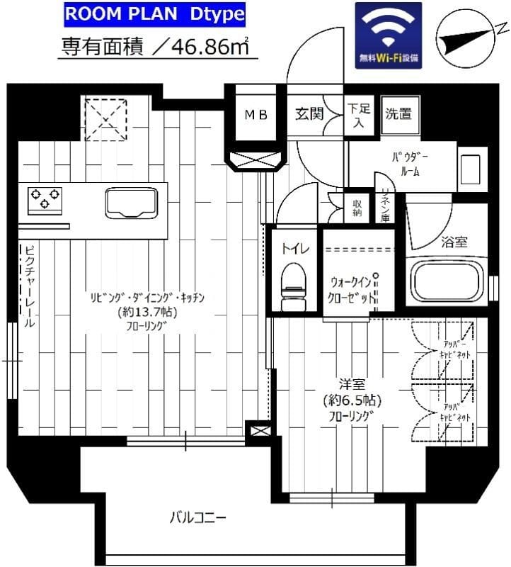 ステージファースト上野松が谷アジールコート 502 間取り図