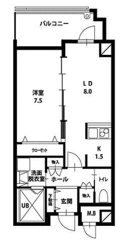 アルバ両国 601 間取り図