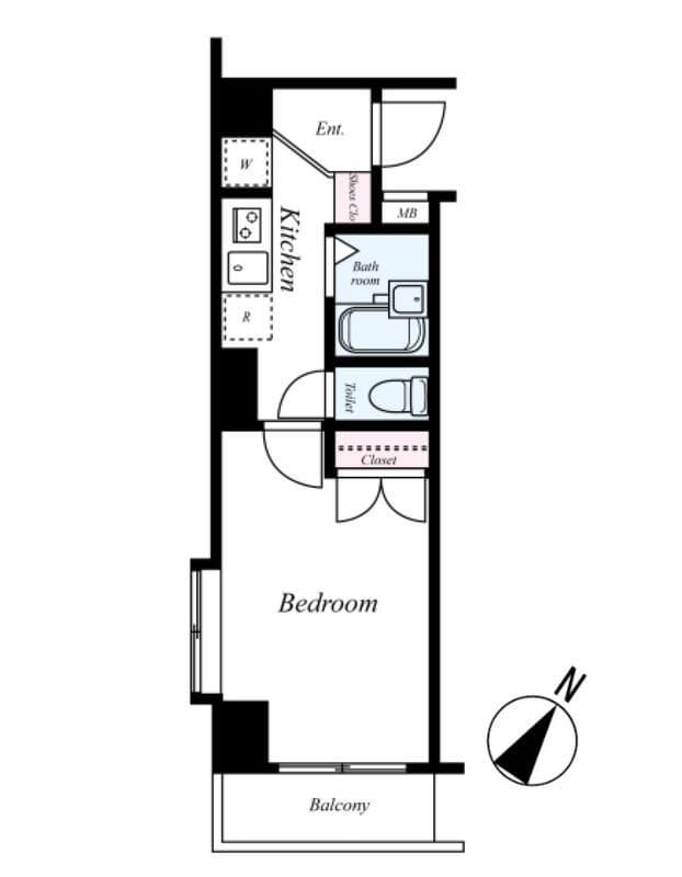 エスコート芝浦 501 間取り図