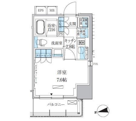 パークアクシス上野松が谷 1204 間取り図