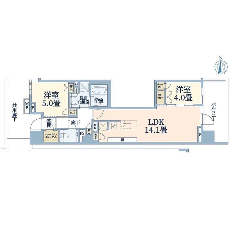 プラウド高田馬場 108 間取り図
