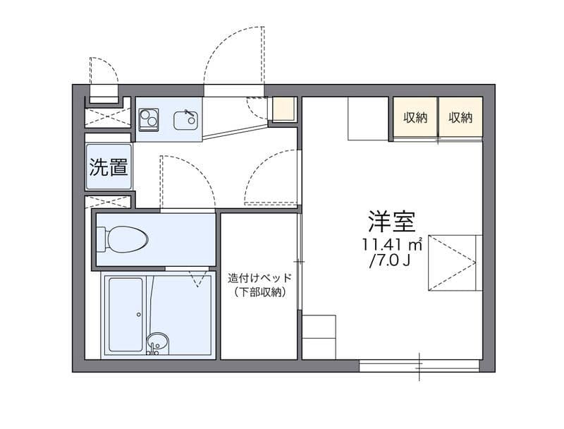 レオパレスEXCEED 203 間取り図