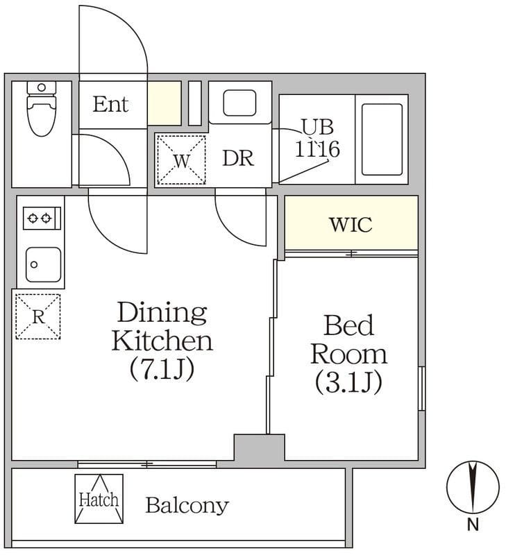 イプセ四谷テラス 206 間取り図
