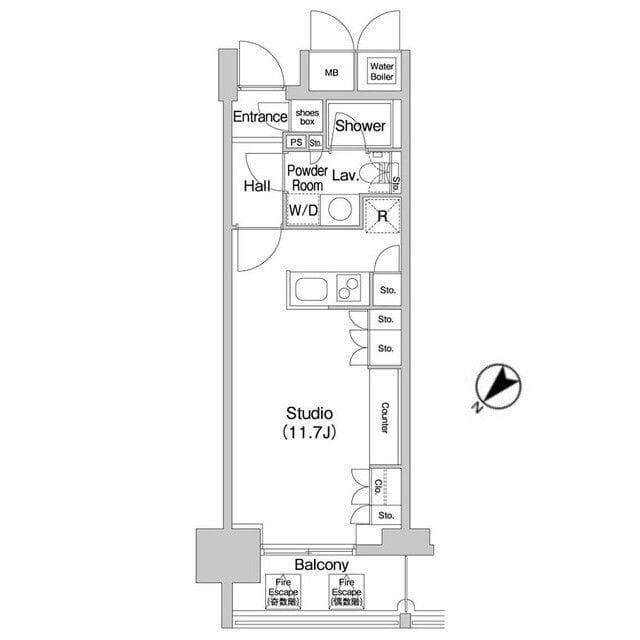 コンフォリア北参道 0606 間取り図