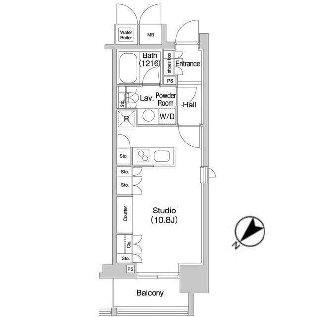 コンフォリア北参道 0804 間取り図