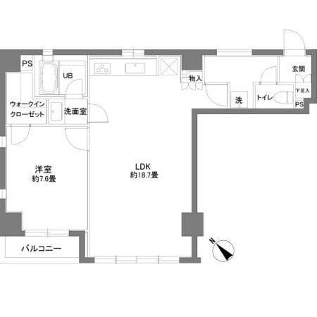 カスタリアお茶の水 201 間取り図