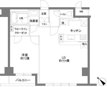 カスタリアお茶の水 203 間取り図