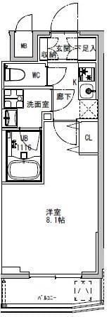 S-RESIDENCE両国parkside 603 間取り図