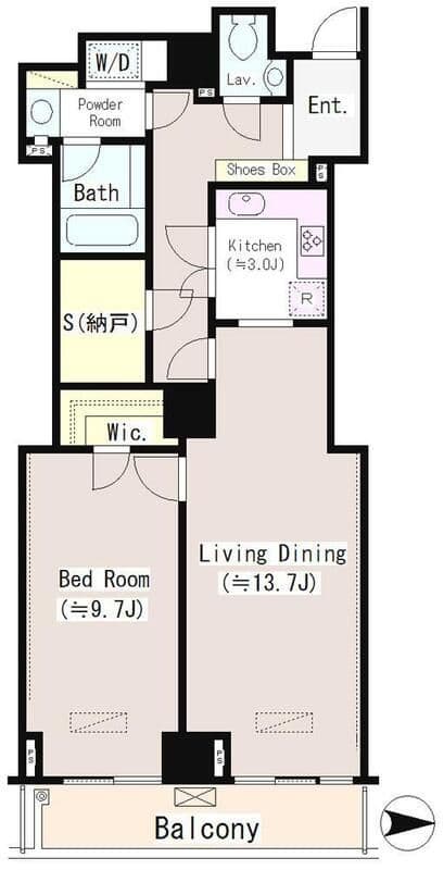 恵比寿ガーデンテラス弐番館 1006 間取り図