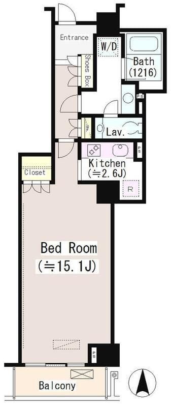 恵比寿ガーデンテラス弐番館 712 間取り図