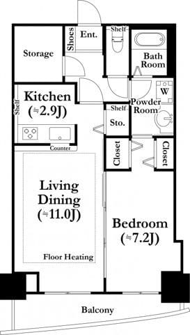 河田町ガーデン1号棟 2104