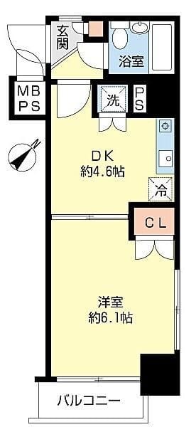 ビバリーホームズ越中島 305 間取り図