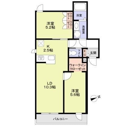 ForestMaisonKOMAGOME 302 間取り図