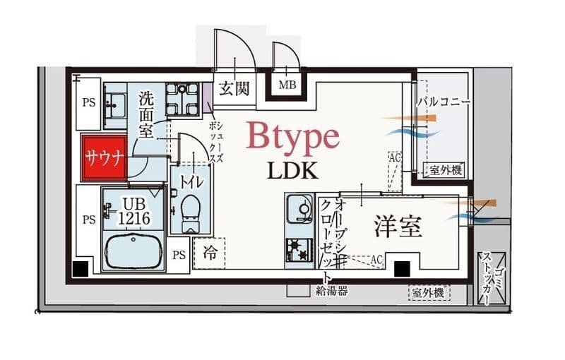 b’CASA金町EAST 102 間取り図