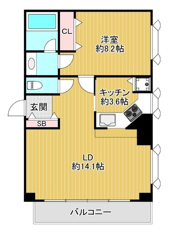 インペリアル南麻布コート棟 C5F 間取り図