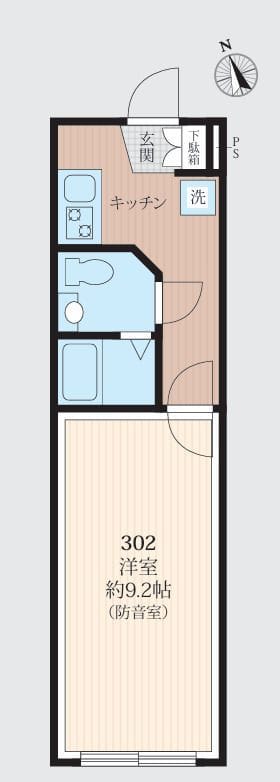 ラシクラス経堂 302 間取り図