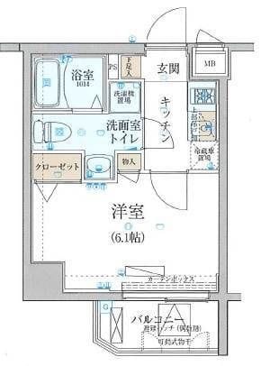 リヴシティ中野 404 間取り図