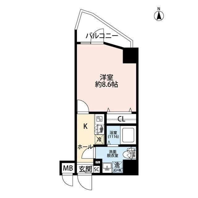 プレール・ドゥーク西新井Ⅱ 801 間取り図