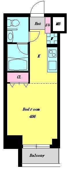 ヴィブレ西荻 406 間取り図