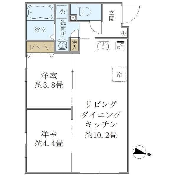 プラティーク世田谷 504 間取り図