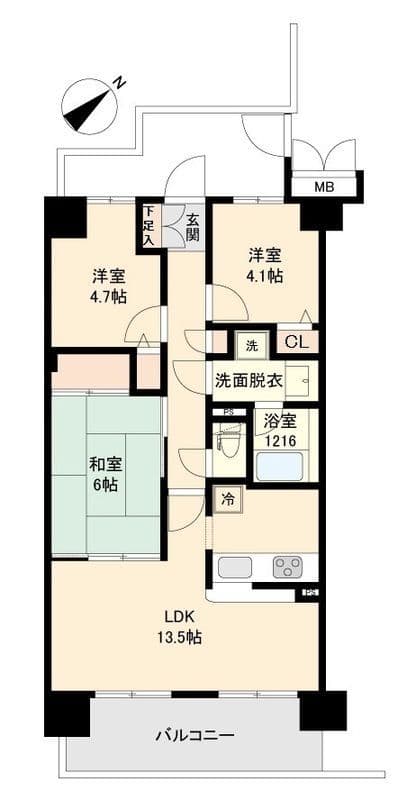 RJRリクロス立石 1301 間取り図