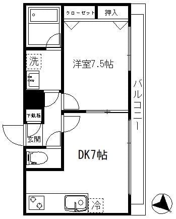 青林堂ハウス 202 間取り図