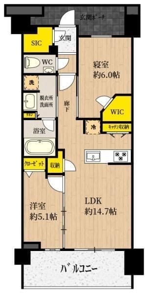 プラウド練馬中村橋マークス 421 間取り図