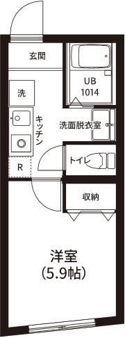 レピュア新板橋駅前レジデンス 304 間取り図
