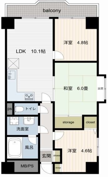 ライオンズマンション墨田第2 501 間取り図