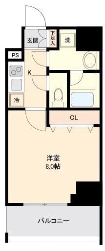 リテラス大島 0603 間取り図