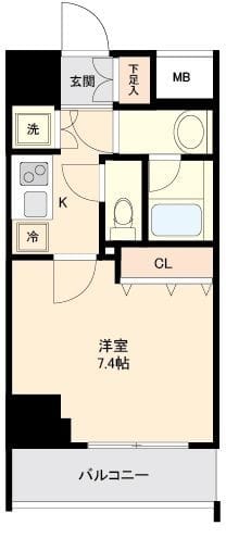 リテラス大島 1001 間取り図