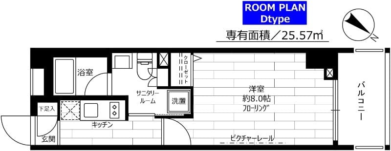 グランドコンシェルジュ日本橋 404 間取り図