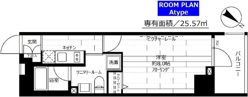 グランドコンシェルジュ日本橋 801 間取り図