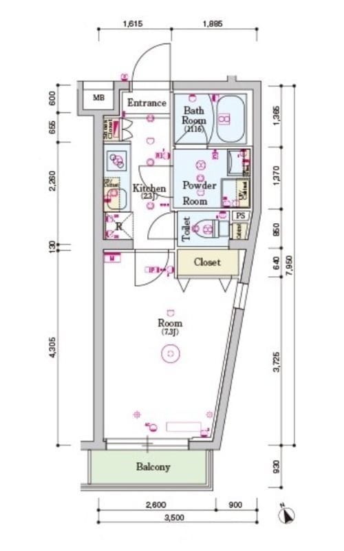 スカイコートグランデ成城 201