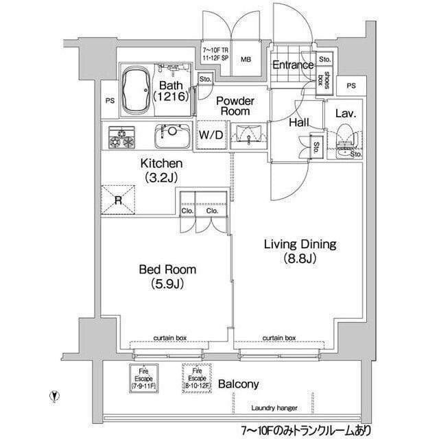 コンフォリア春日富坂 1206 間取り図