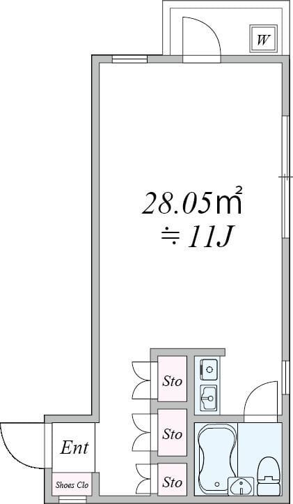 六本木藤マンション 205 間取り図