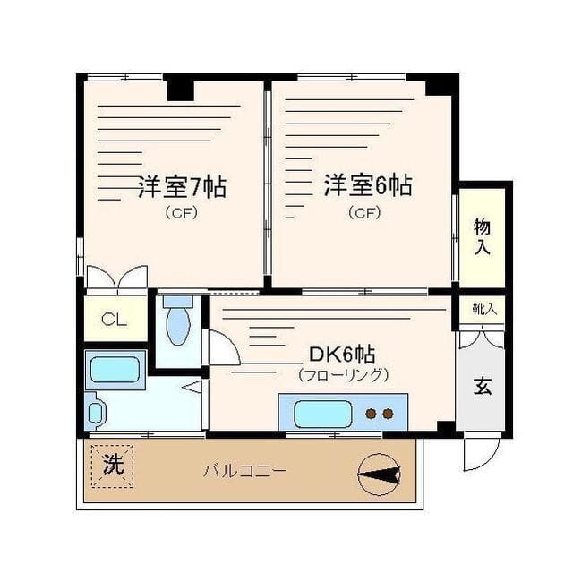 コスモスマンション 301 間取り図