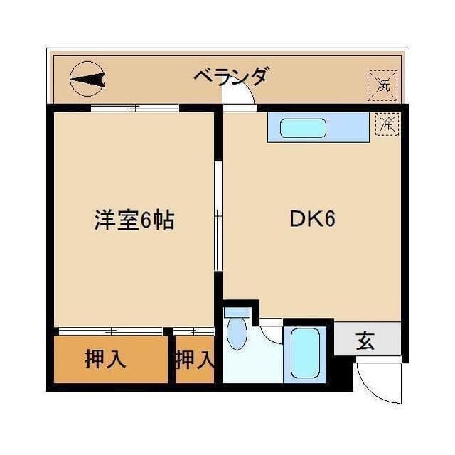 コスモスマンション 401 間取り図