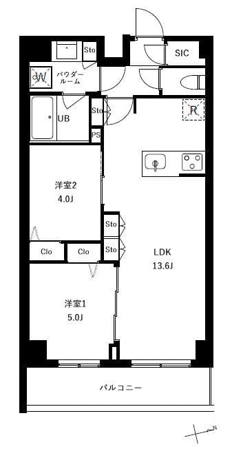 アーバンパーク船堀Ⅱ 206 間取り図