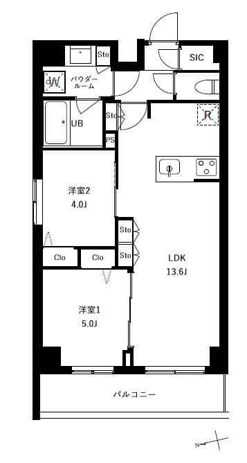 アーバンパーク船堀Ⅱ 308 間取り図