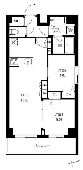 アーバンパーク船堀Ⅱ 407 間取り図