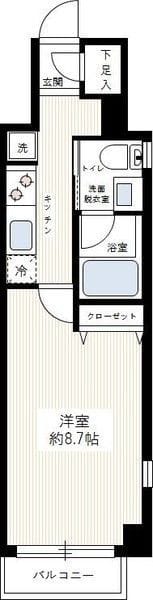 カスタリア神保町 1006 間取り図