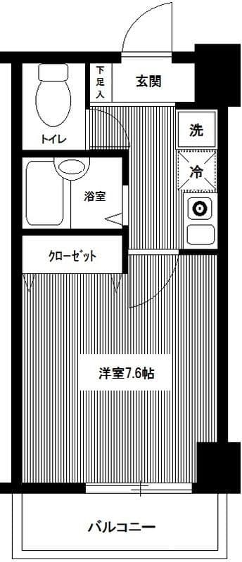 ヴェルト日本橋Ⅱツヴァイト 202 間取り図