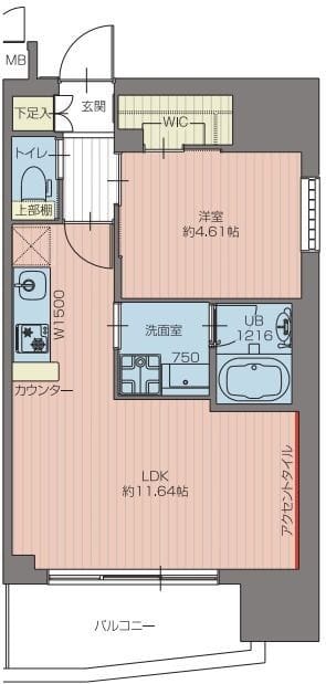 プレジオ池袋NORTH 0402 間取り図