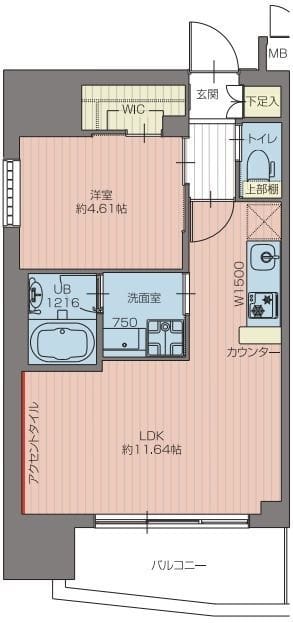 プレジオ池袋NORTH 0703 間取り図