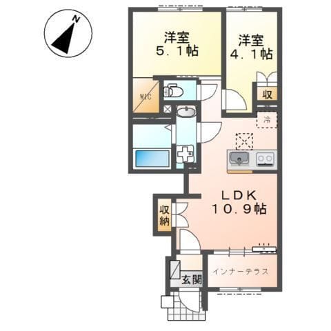 仮)中央区上溝新築アパート 102 間取り図