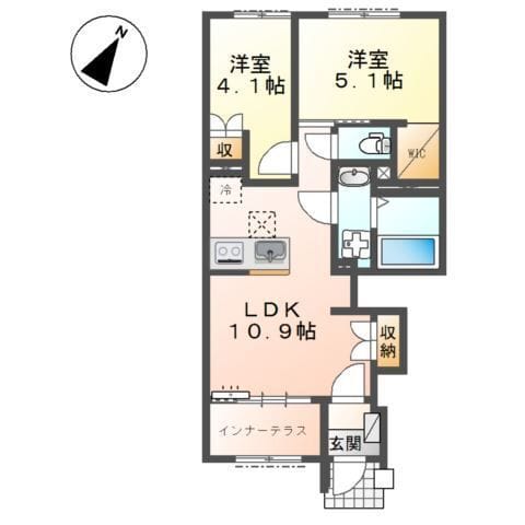仮)中央区上溝新築アパート 103 間取り図